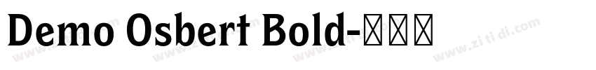 Demo Osbert Bold字体转换